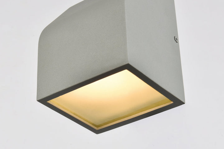 Elegant Lighting LDOD4004S Modern Raine Outdoor Silver