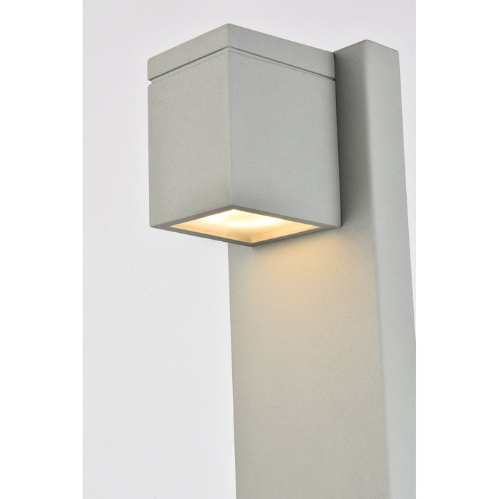 Elegant Lighting LDOD4007S Modern Raine Outdoor Silver