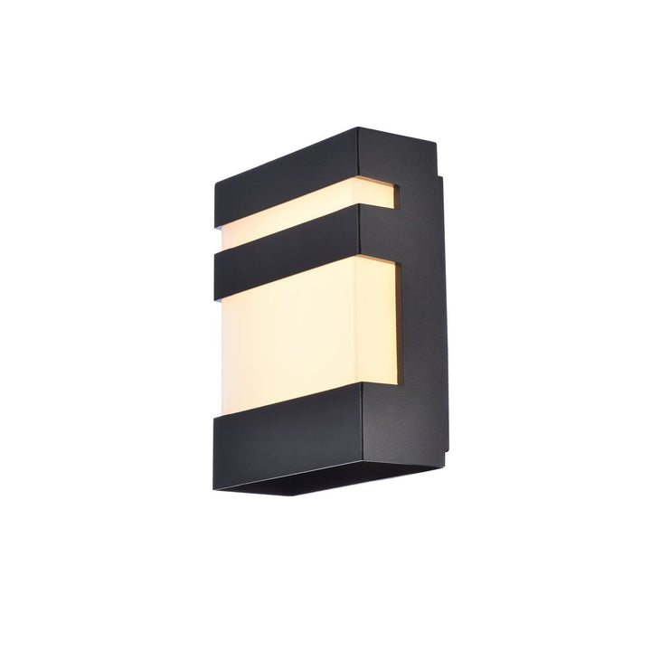 Elegant Lighting LDOD4010BK Modern Raine Outdoor Black