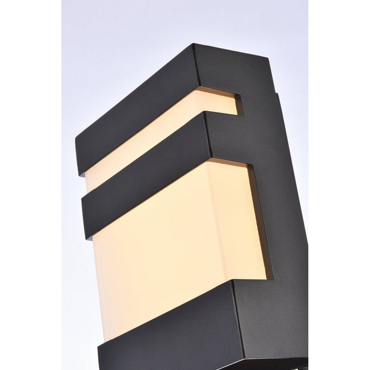 Elegant Lighting LDOD4010BK Modern Raine Outdoor Black