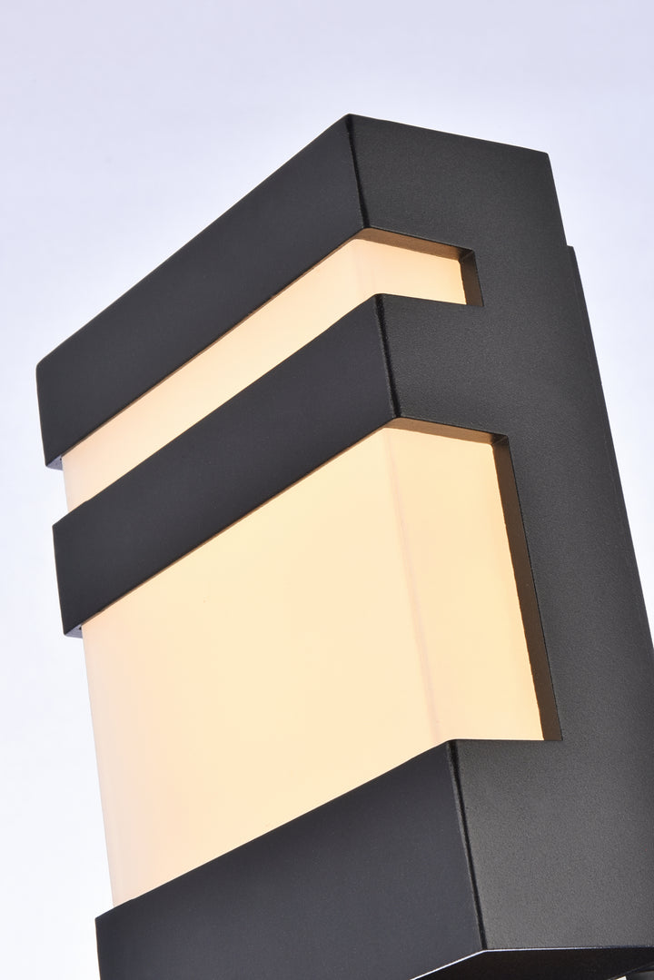 Elegant Lighting LDOD4010BK Modern Raine Outdoor Black