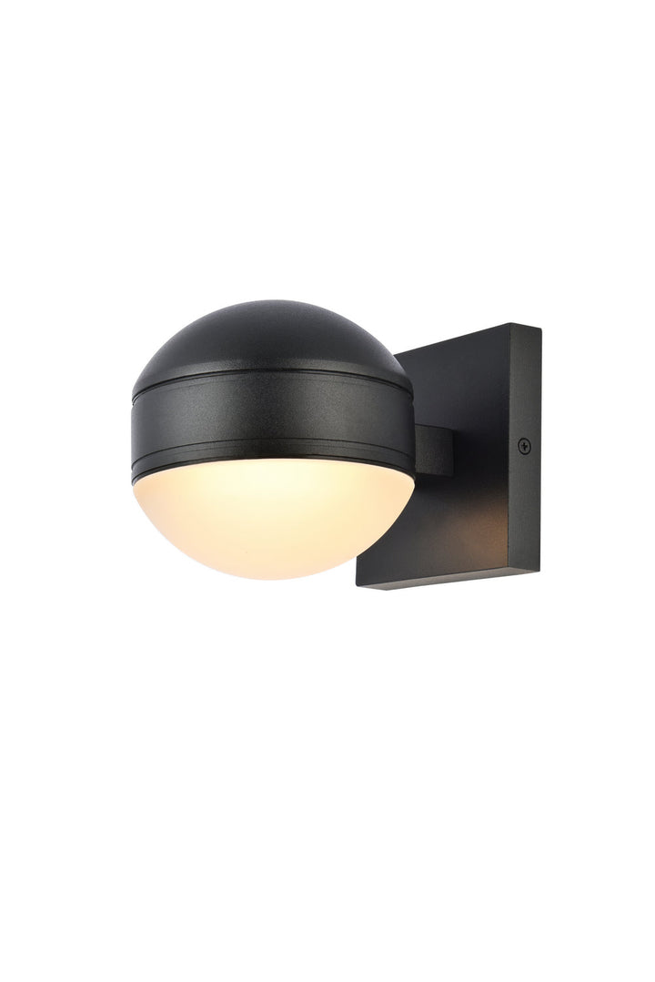 Elegant Lighting LDOD4011BK Modern Raine Outdoor Black