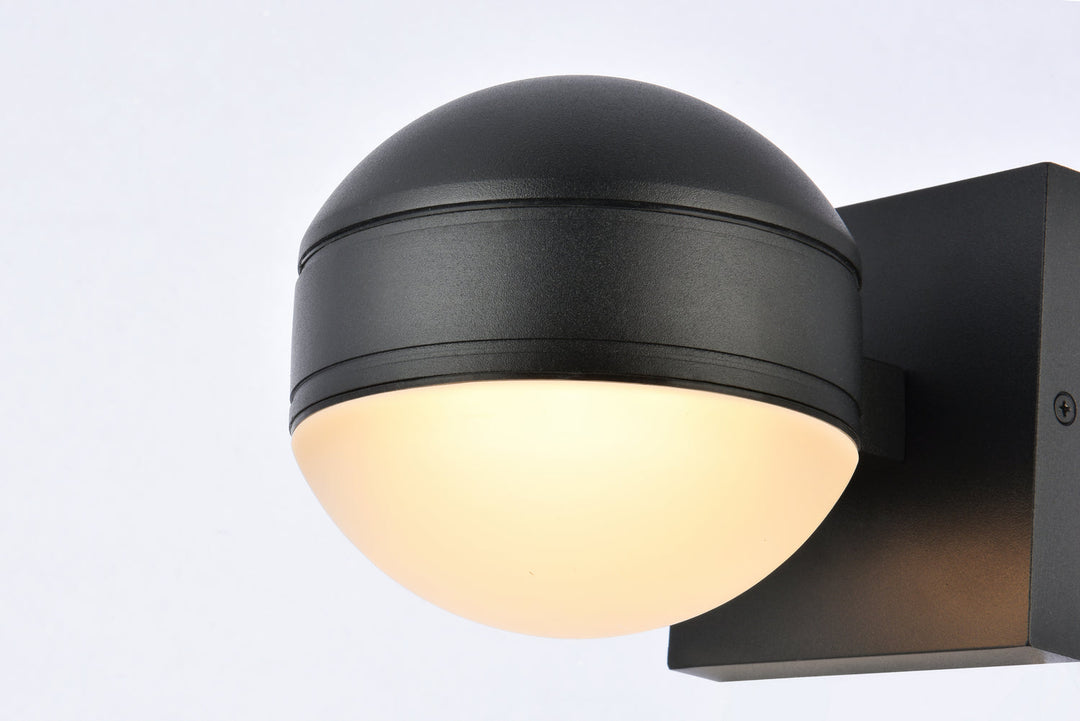 Elegant Lighting LDOD4011BK Modern Raine Outdoor Black