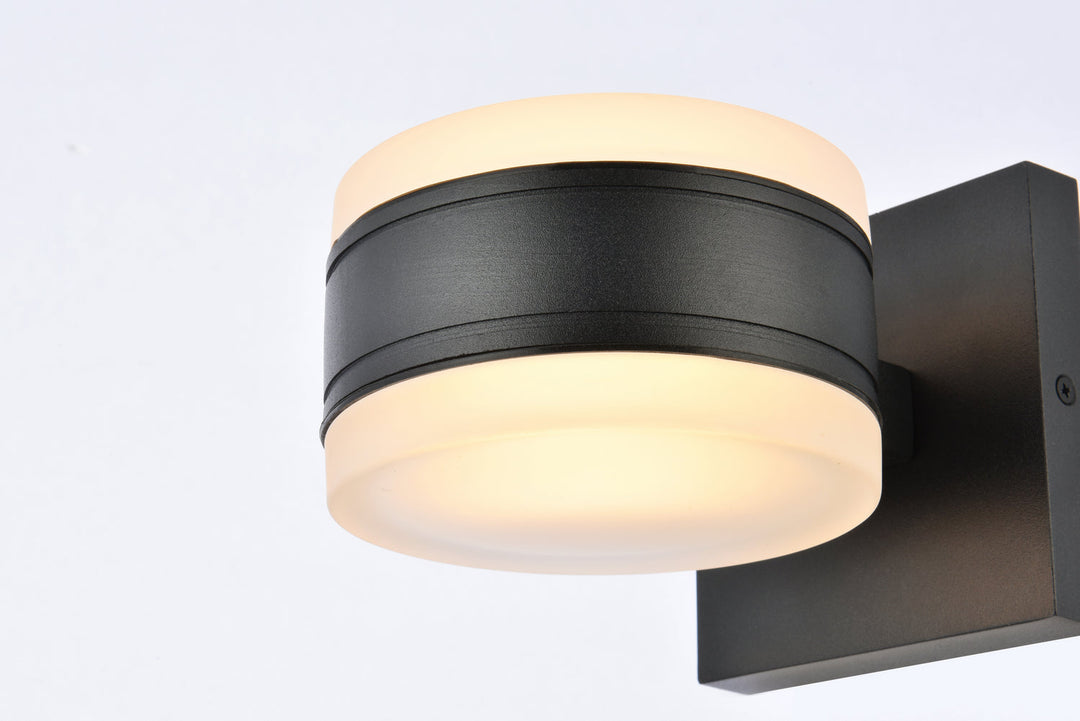 Elegant Lighting LDOD4012BK Modern Raine Outdoor Black