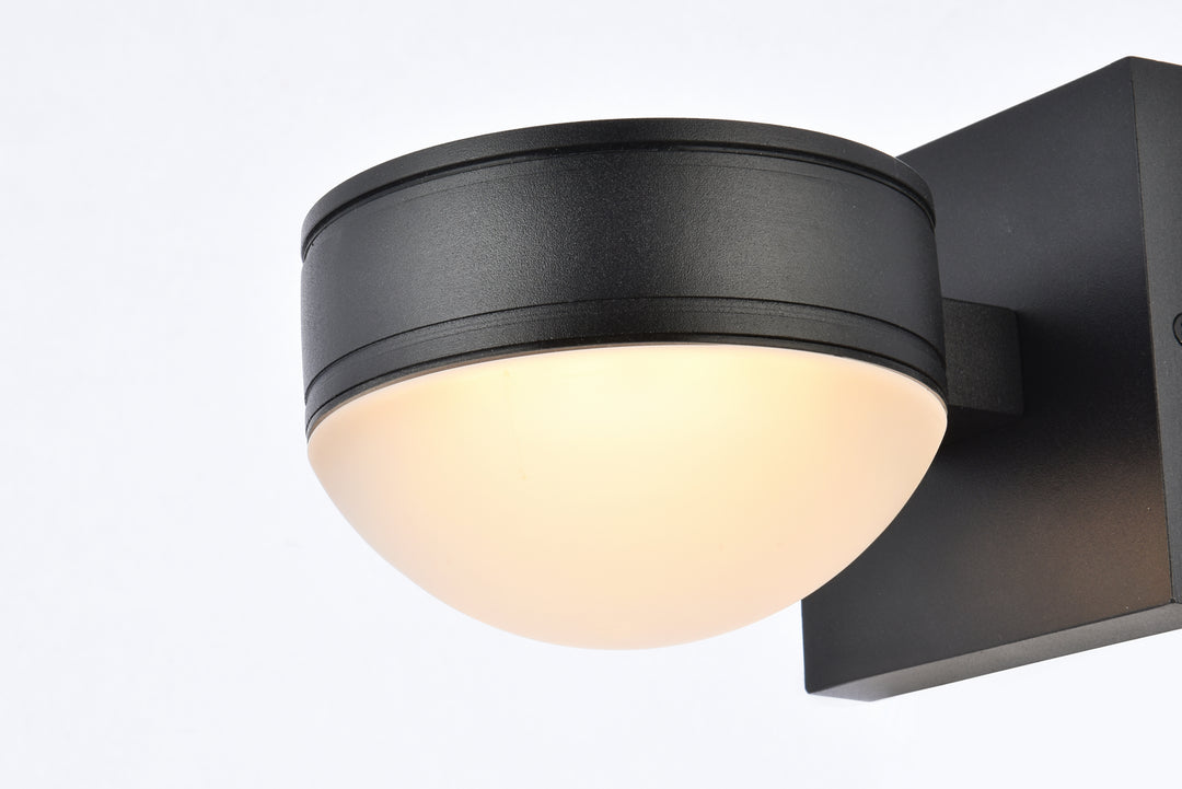 Elegant Lighting LDOD4014BK Modern Raine Outdoor Black