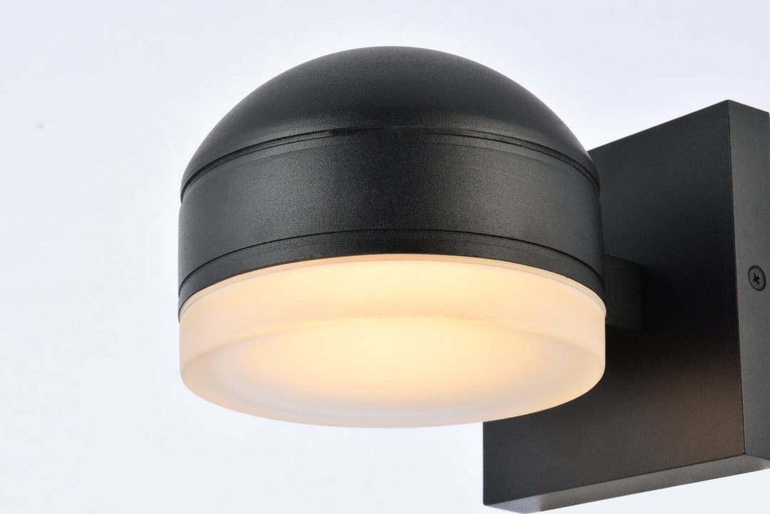 Elegant Lighting LDOD4015BK Modern Raine Outdoor Black