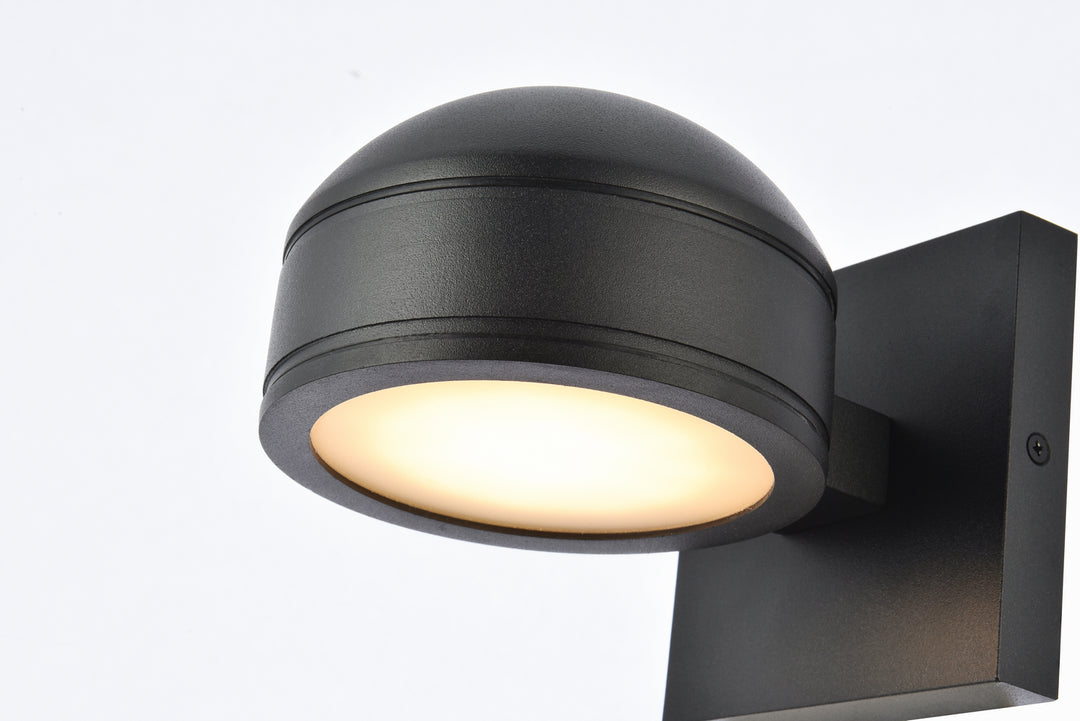 Elegant Lighting LDOD4016BK Modern Raine Outdoor Black