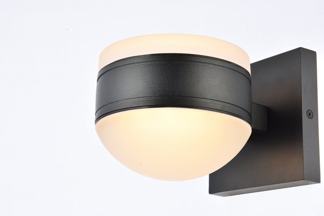 Elegant Lighting LDOD4017BK Modern Raine Outdoor Black