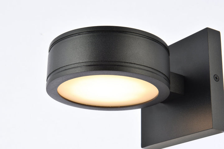 Elegant Lighting LDOD4018BK Modern Raine Outdoor Black