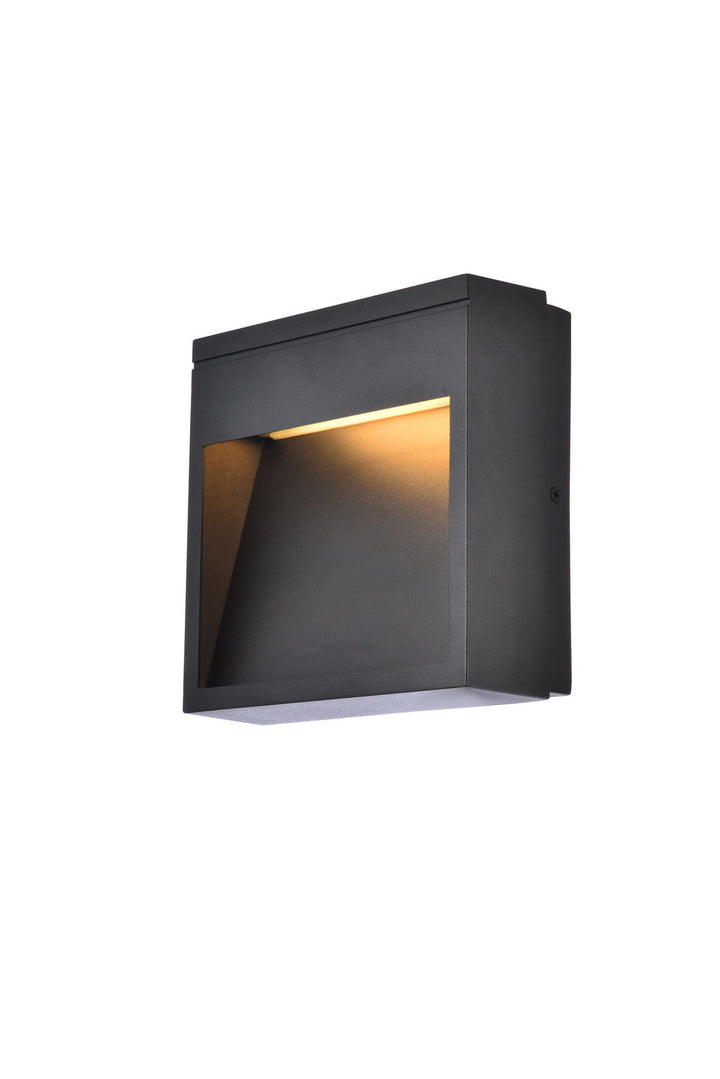 Elegant Lighting LDOD4019BK Modern Raine Outdoor Black