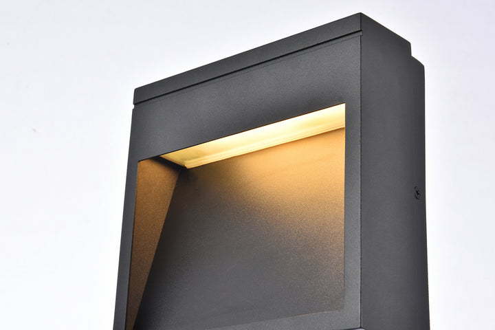 Elegant Lighting LDOD4019BK Modern Raine Outdoor Black