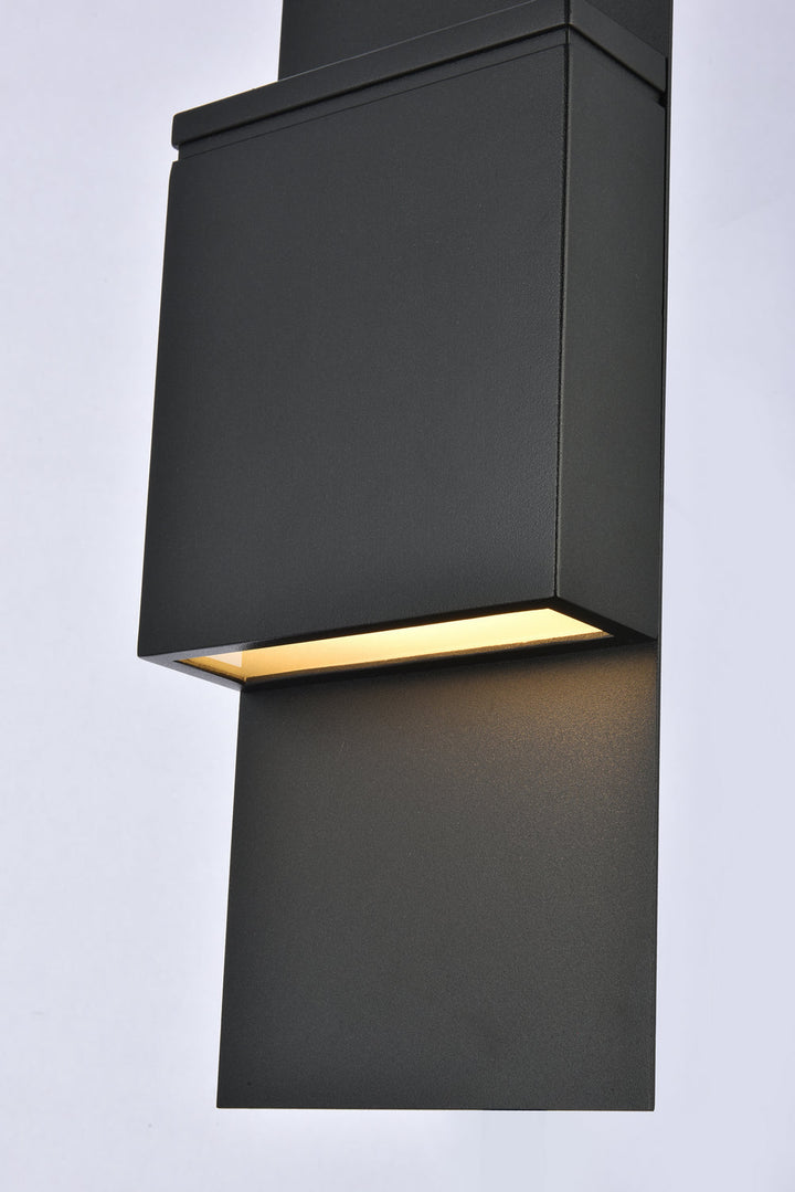 Elegant Lighting LDOD4024BK Modern Raine Outdoor Black