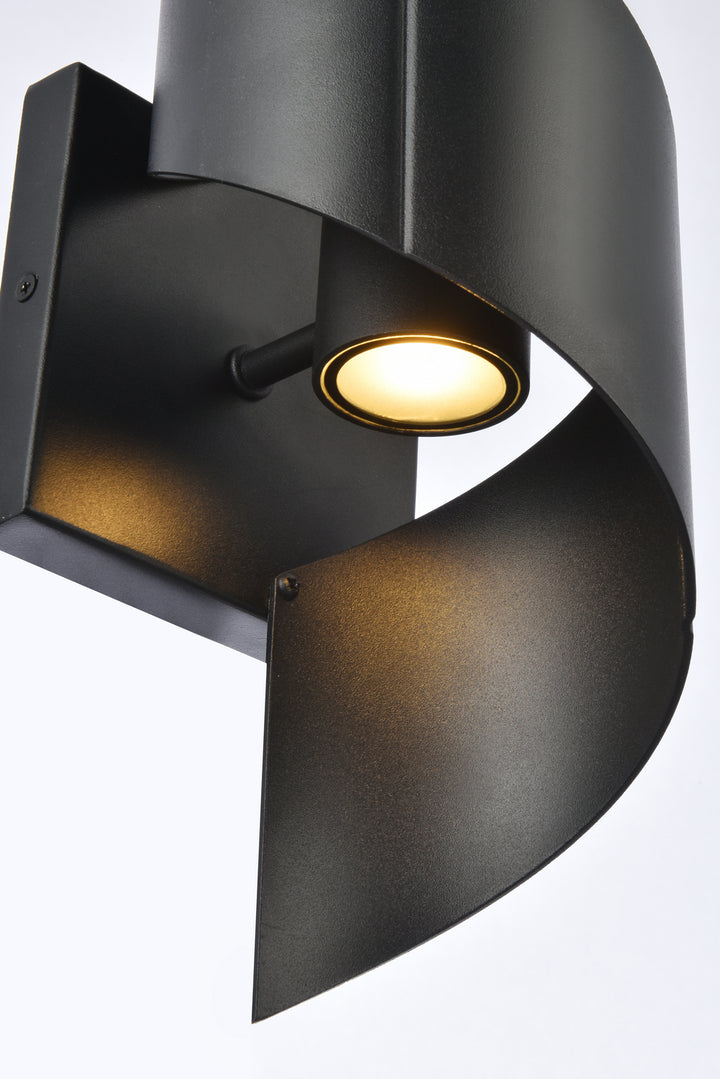 Elegant Lighting LDOD4034BK Modern Raine Outdoor Black