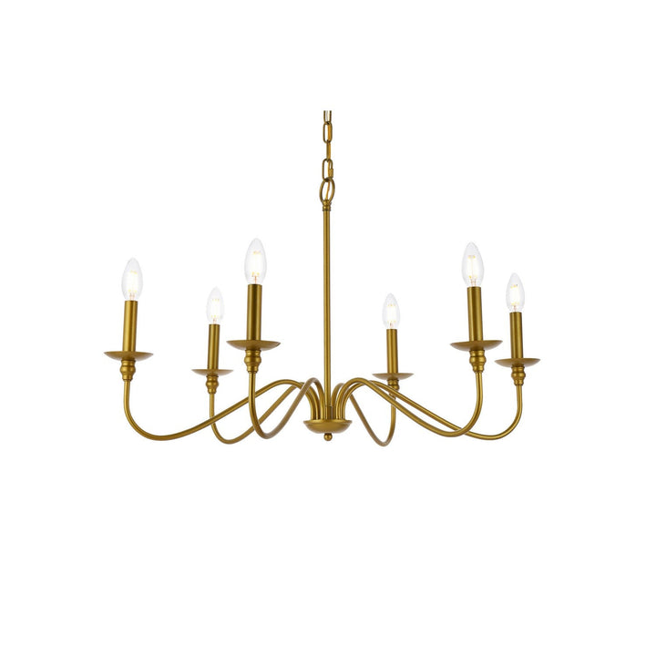 Elegant Rohan LD5056D30BR Chandelier Light - Brass