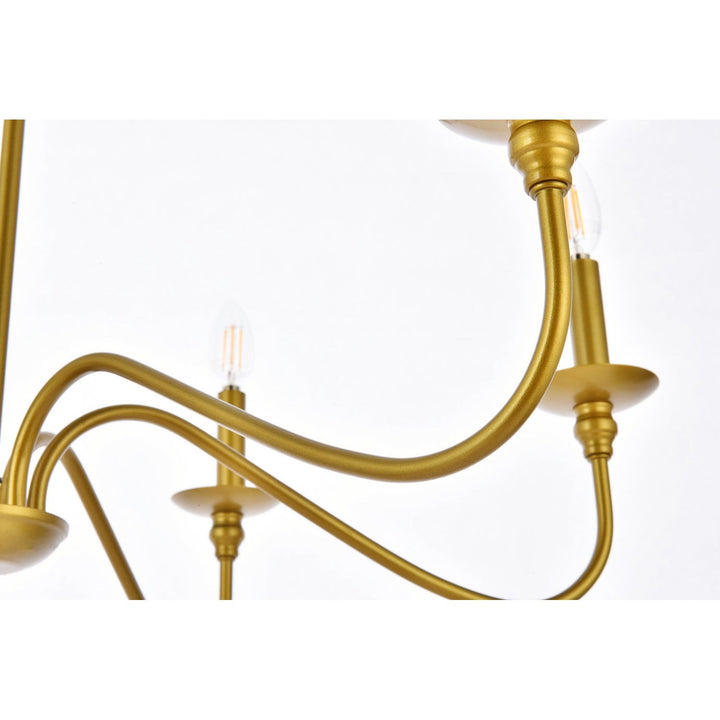 Elegant Rohan LD5056D30BR Chandelier Light - Brass