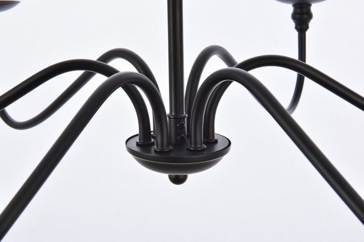 Elegant Rohan LD5056D30MB Chandelier Light - Matte Black