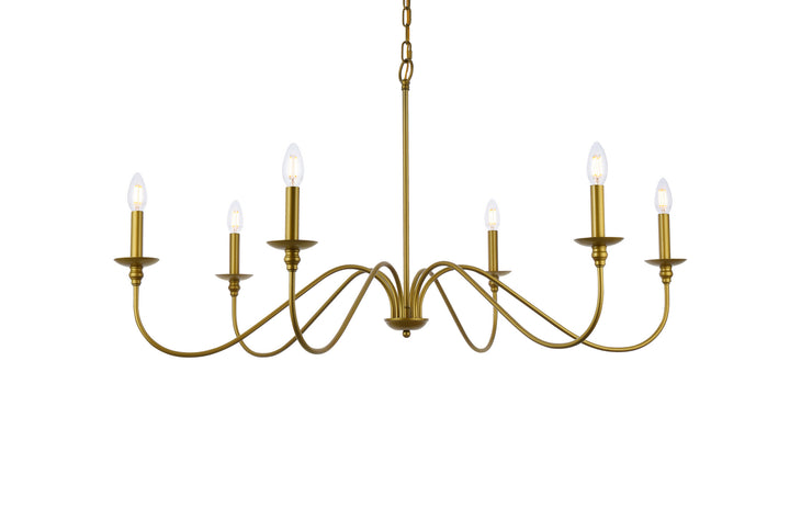 Elegant Rohan LD5056D42BR Chandelier Light - Brass