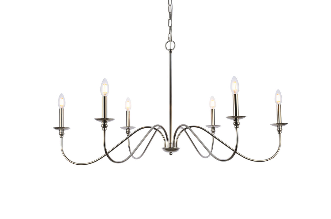 Elegant Rohan LD5056D42PN Chandelier Light - Polished Nickel