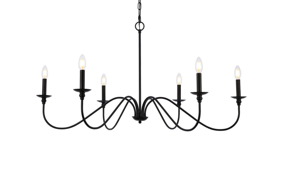 Elegant Rohan LD5056D42MB Chandelier Light - Matte Black