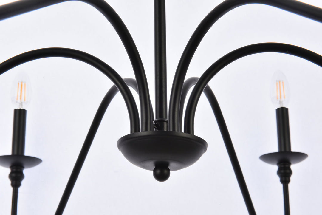 Elegant Rohan LD5056D42MB Chandelier Light - Matte Black