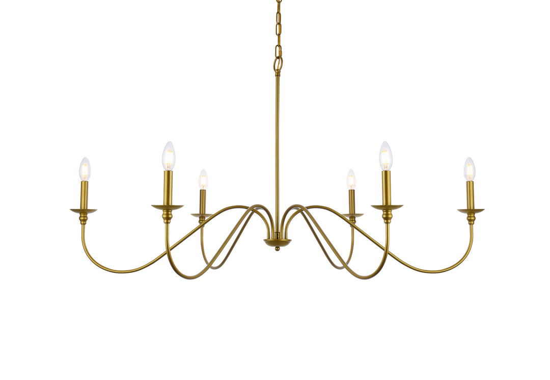 Elegant Rohan LD5056D48BR Chandelier Light - Brass