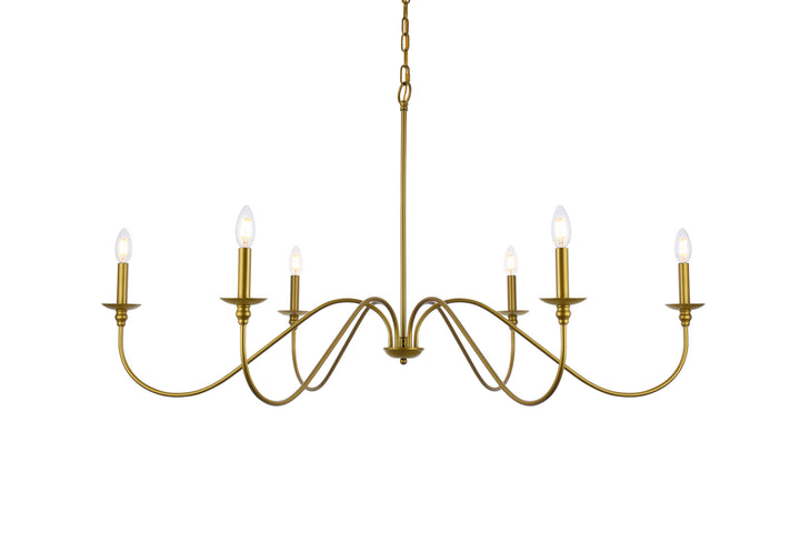 Elegant Rohan LD5056D48BR Chandelier Light - Brass