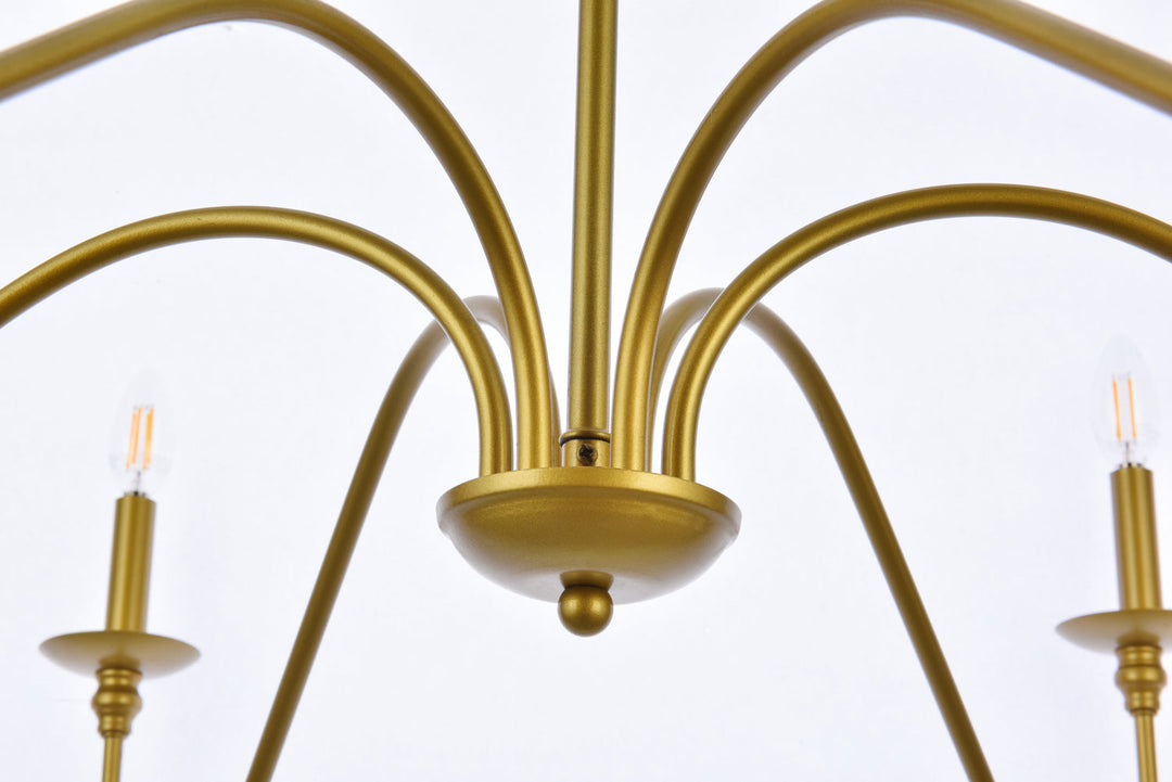 Elegant Rohan LD5056D48BR Chandelier Light - Brass