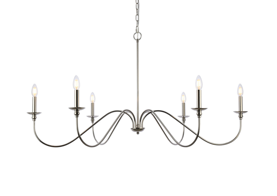 Elegant Rohan LD5056D48PN Chandelier Light - Polished Nickel