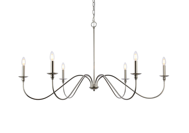 Elegant Rohan LD5056D48PN Chandelier Light - Polished Nickel