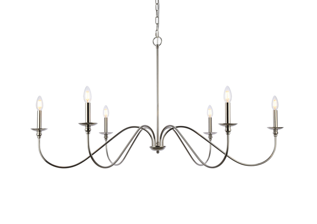 Elegant Rohan LD5056D48PN Chandelier Light - Polished Nickel