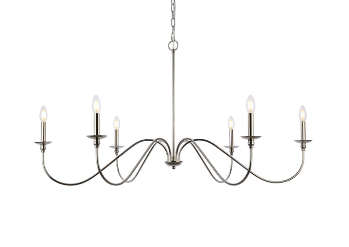 Elegant Rohan LD5056D48PN Chandelier Light - Polished Nickel