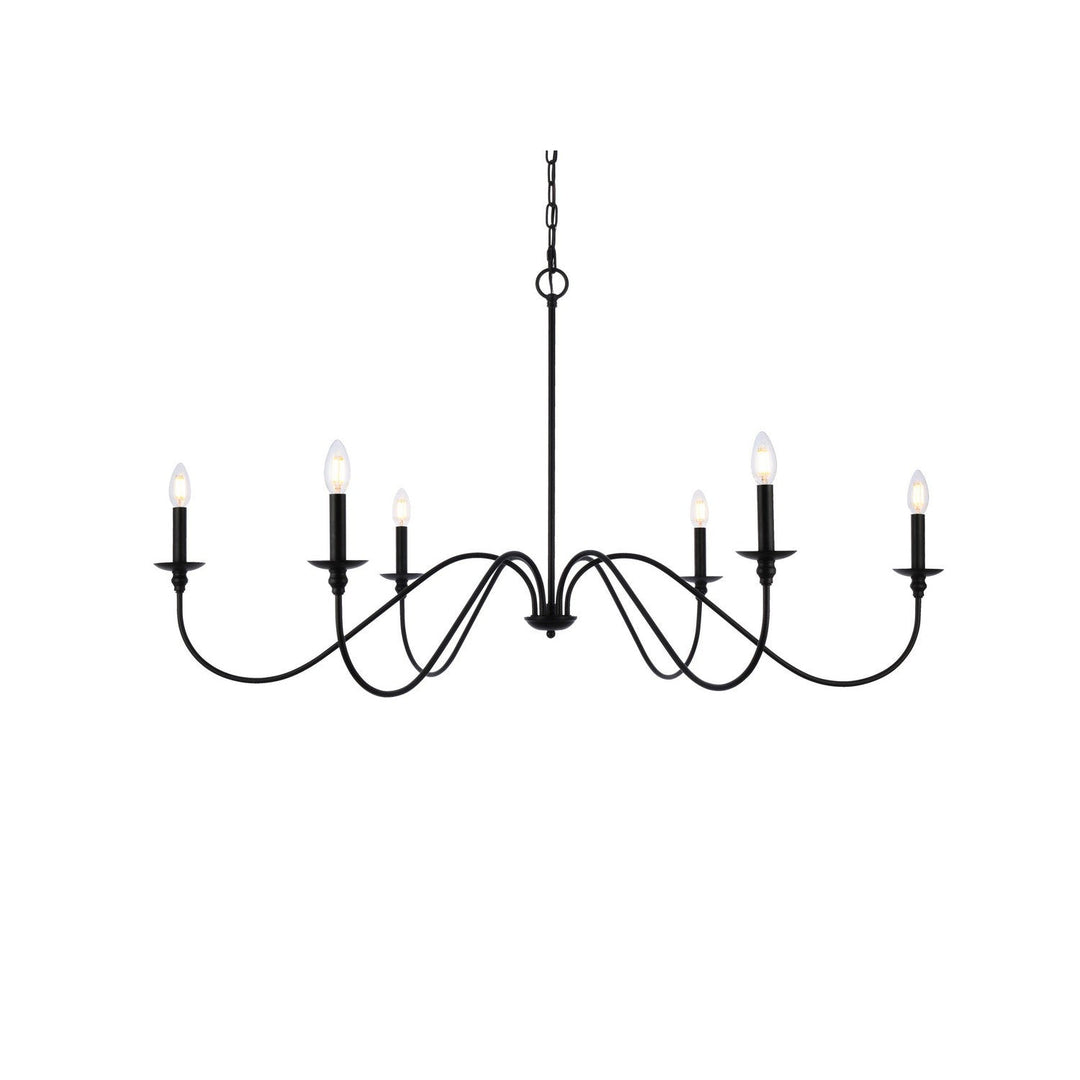 Elegant Rohan LD5056D48MB Chandelier Light - Matte Black