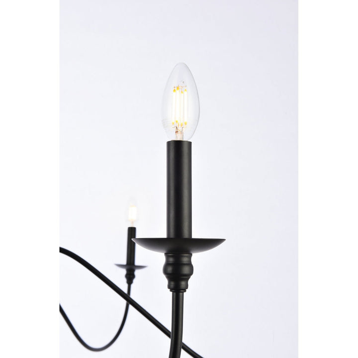 Elegant Rohan LD5056D48MB Chandelier Light - Matte Black