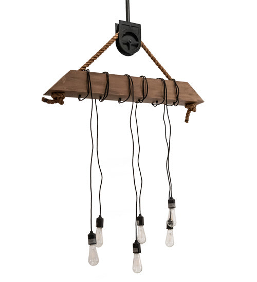 Meyda Tiffany Wood Beam 214186 Pendant Light - Natural Wood