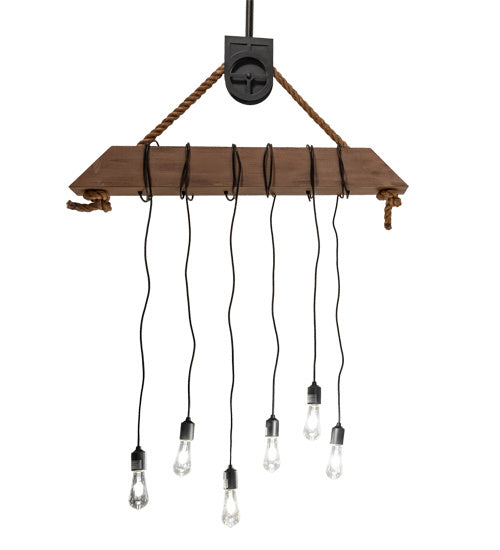 Meyda Tiffany Wood Beam 214186 Pendant Light - Natural Wood