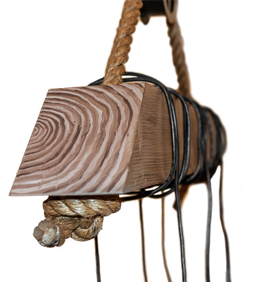 Meyda Tiffany Wood Beam 214186 Pendant Light - Natural Wood