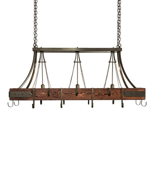 Meyda Tiffany Steamboat 229227 Pendant Light - Bronze, Natural Wood