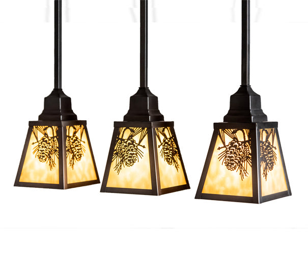 Meyda Tiffany Winter Pine 230802 Pendant Light - Craftsman Brown, Oil Rubbed Bronze