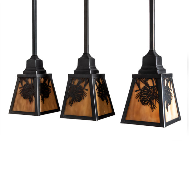 Meyda Tiffany Winter Pine 230802 Pendant Light - Craftsman Brown, Oil Rubbed Bronze