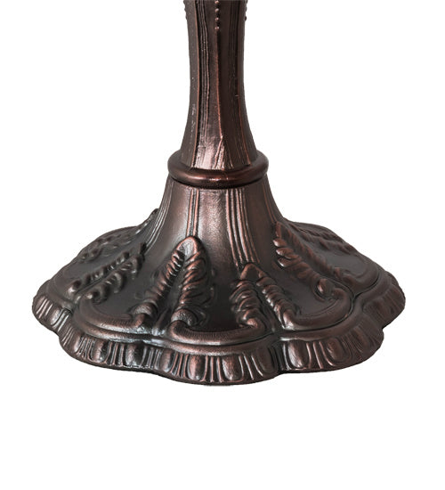 Meyda Tiffany Lighting 232799 Tiffany Rosebush Three Light Table Lamp Lamp Bronze / Dark