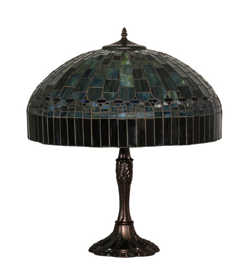 Meyda Tiffany Lighting 232801 Tiffany Candice Three Light Table Lamp Lamp Bronze / Dark