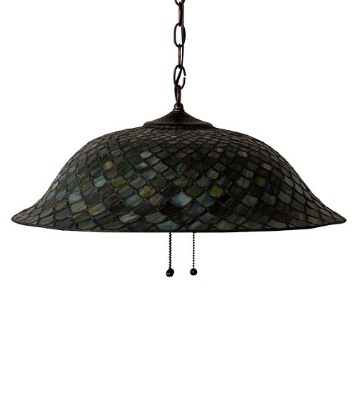 Meyda Tiffany Tiffany Fishscale 36856 Pendant Light - Mahogany Bronze