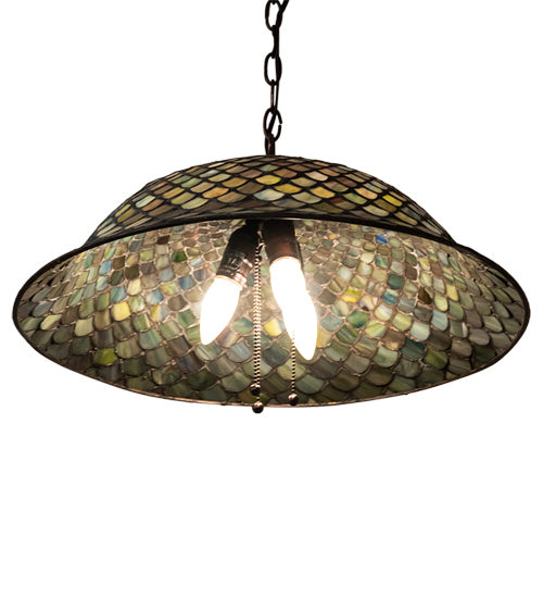 Meyda Tiffany Tiffany Fishscale 36856 Pendant Light - Mahogany Bronze