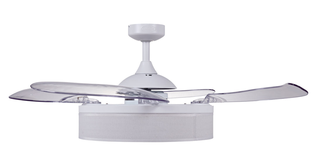 Beacon Fraser 51103001 Ceiling Fan 48 - White and Transparent, Transparent/