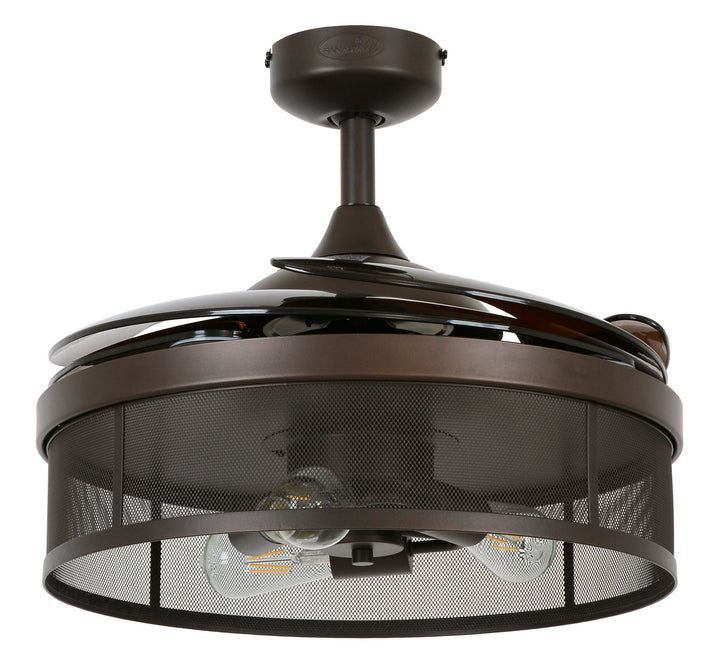 Beacon Meridian 51107001 Ceiling Fan 48 - Oil Rubbed Bronze and Amber, Amber/