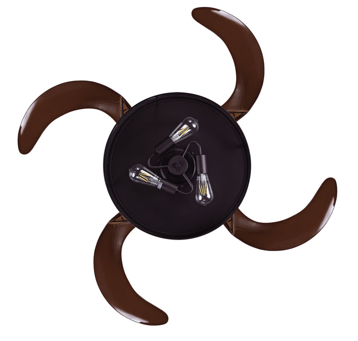 Beacon Meridian 51107001 Ceiling Fan 48 - Oil Rubbed Bronze and Amber, Amber/