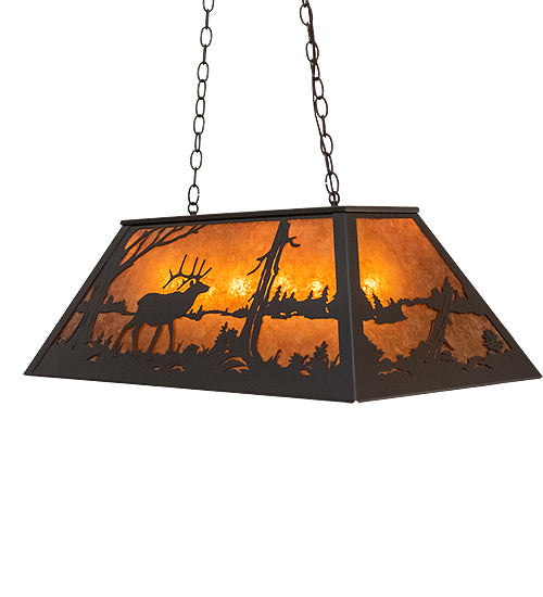 Meyda Tiffany Elk At Lake 122975 Pendant Light - Timeless Bronze