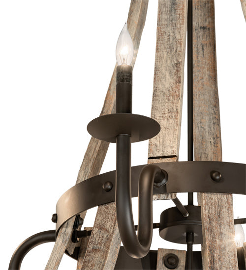 Meyda Tiffany Barrel Stave 230170 Chandelier Light - Oil Rubbed Bronze