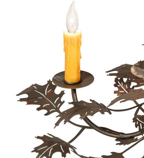 Meyda Tiffany Greenbriar Oak 230421 Chandelier Light - Copper