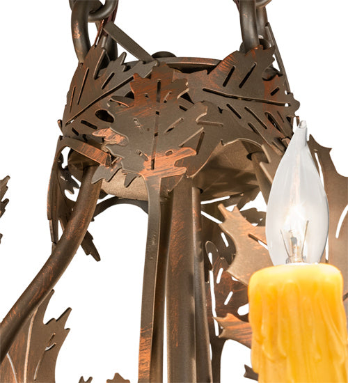 Meyda Tiffany Greenbriar Oak 230421 Chandelier Light - Copper